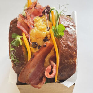 Breakfast brioche sandwich