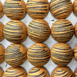Striped chocolate brioche